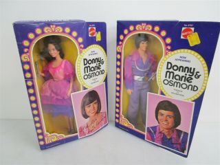 Vintage Mattel Donny And Marie Osmond Dolls In Boxes 9767/9768