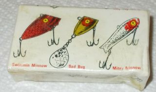 NOS - VINTAGE TACKLE INDUSTRIES SWIMMIN ' MINNOW 102 IN CB BOX - VERY RARE COLOR 4