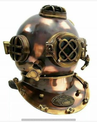 Antique Helmet Gift Us Navy Mark V Diving Helmet Deep Sea Divers Helmet 18 Inch