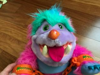 My Pet Monster Wogster Puppet - 1986 Amtoy Inc - W/ Handcuffs -
