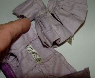 Old Vintage Vogue Ginny Doll Medford Mass Purple Dress Coat Bloomers Outfit 21 5