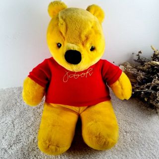 Sears Vintage Extra Large Winnie The Pooh Plush Bear With Authentic Red Sweater