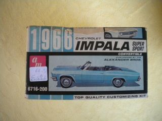 Model Kit 1966 Impala Chevrolet Cvt Amt 6716.