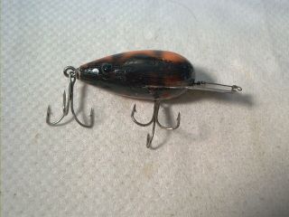 Vintage Old Wood Fishing Lure Dizzy Diver