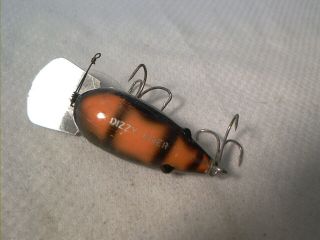 Vintage old wood fishing lure Dizzy Diver 3