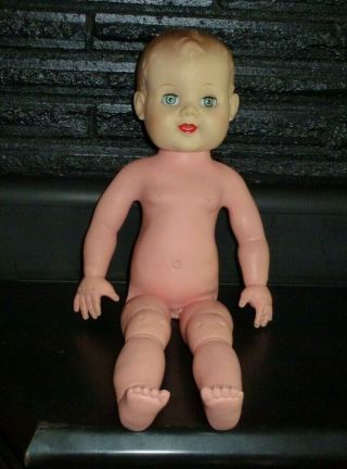 Vintage Rare Effanbee All Rubber Squeeze Crier Baby Doll