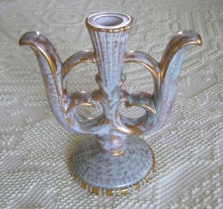 1958 - 1960 Stangl Pottery Antique Gold 8.  5 " Candleholder 4017