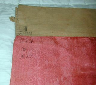 Antique Chinese Red Silk Embroid Altar Cloth - Couched Bats,  Forbidden Stitch Flowe 10