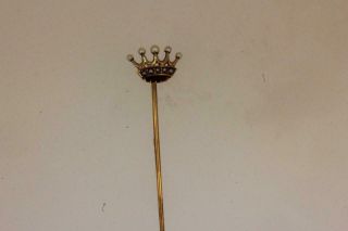 Antique 14k Yellow Gold Seed Pearl Stick Pin