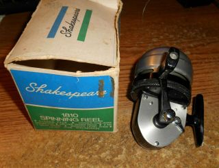 VINTAGE SHAKESPEARE 1810 MODEL DK CLOSED FACE SPINNING REEL/IN BOX/RARE 2