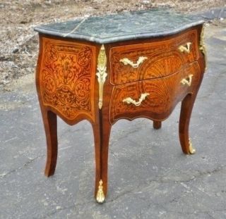 Magnificent Louis Xv Style Marble Top Commode