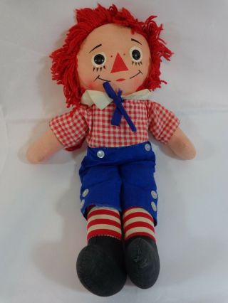 Vintage Raggedy Andy Doll 16 " Knickerbocker Toys Taiwan