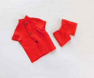 Vintage 1969 Talking Ken Doll Jacket Shorts Swimsuit Red Outfit K287