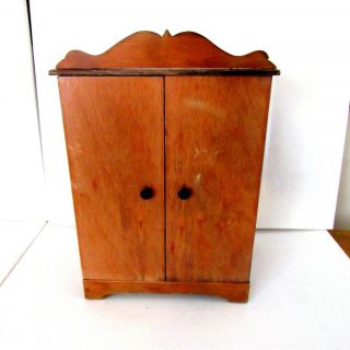 Vintage Wooden Doll Dresser Wood Made By Hall 