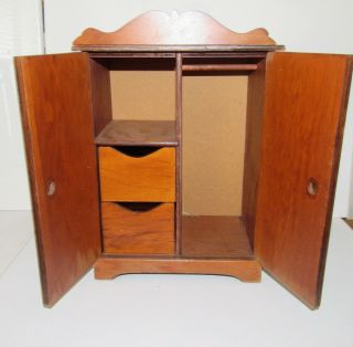 Vintage Wooden Doll Dresser Wood made by Hall ' s Lifetime Toys in the 50 ' s. 4