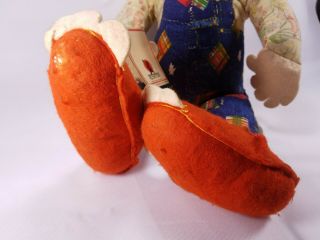 vintage RUSHTON rubber face smoking hobo bum doll stuffed 1978 22 inch 5