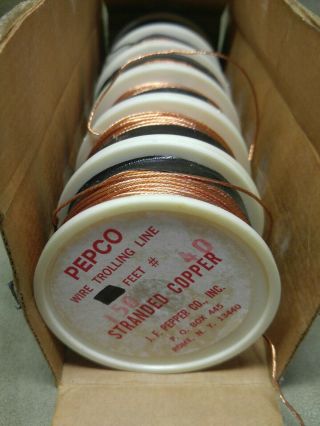 Vtg.  J.  F.  Pepper Co.  - Pepco Stranded Copper Trolling Line 7 Strand 40 (900ft)