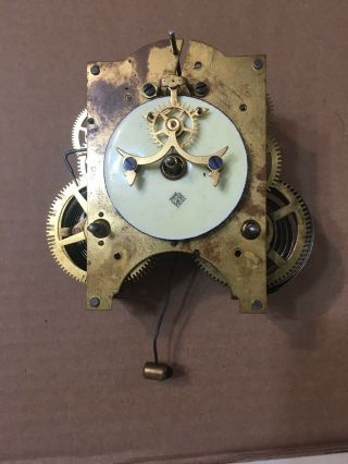 Antique Ansonia Open Escapement Clock Movement From Royal Bonn Case