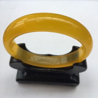60mm Chinese Natural Yellow Lavender Nephrite Jade/ Gems Bracelet Bangle