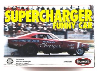 Mr Norms Supercharger Funny Car Playing Mantis Polar Lights 1:25 Model Kit 6501