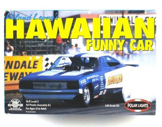Roland Leongs Hawaiian Funny Car Polar Lights 1:25 Model Kit 6502 Open Complete
