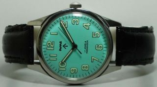 Vintage Hmt Military Winding 17 Jewels Mens Wrist Watch K236 Old Antique