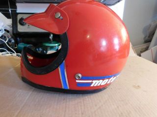 Vintage Grant Red Moto Helmet Hard To Find