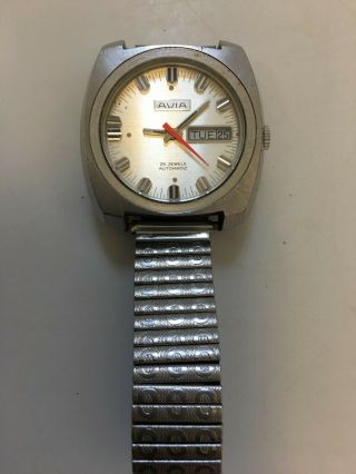 Vintage Avia Gents Wrist Watch,  25 Jewels,  Automatic