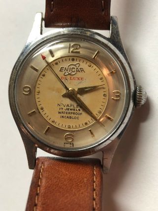 Vintage Enicar Nivaflex Hand Winding Mechanical 17j Mens Swiss Watch - Running