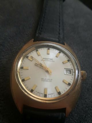 Montine Swiss 25 Jewels,  Gold Plated Automatic Vintage Gents Swiss Watch.