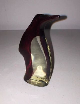Vintage Mod Abraham Palatnik Penguin Lucite Acrylic Sculpture Figurine Brazil
