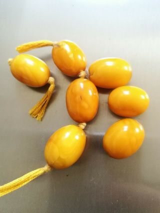 Antique Egg Yolk Amber Beads Loose 11