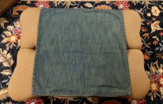 Pottery Barn Vintage Washed Denim Pillow 24” X 24”
