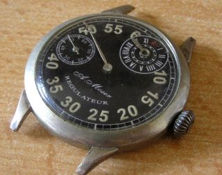 Adolf Moser Regulateur Swiss Antique Watch Movement For Repair Or Parts