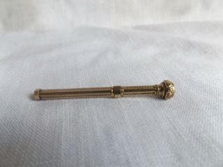 Antique English Mechanical Toothpick With Amethyst Stone Circa 1800 ' s 2