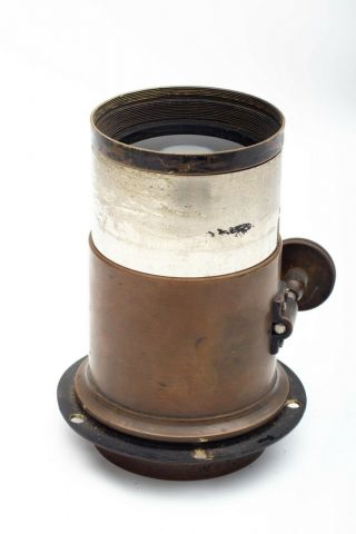 NO NAME MAGIC LANTERN PROJECTOR BRASS LENS patina WET PLATE antique 2