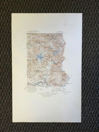 Vintage Usgs Mt.  Baker District Washington 1915 Topographic Map 1947