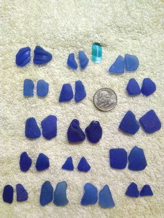 Cobalt Blue Antique Beach Glass From Lake Erie
