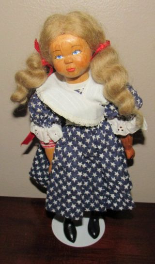 Wonderful All Vintage Patti Hale Wood Doll 11 " Circa 1976