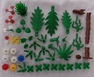 Vintage Lego Accessories Branches Palm Tree Seaweed Flowers Leaves Stems Bush,