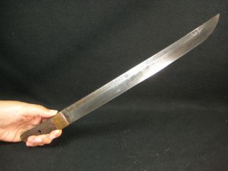 Antique Japanese Tanto Dagger Zashi Samurai Sword Blade Laminated Steel