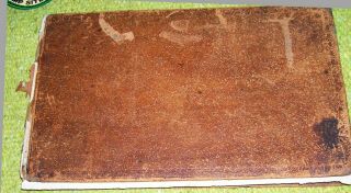 ANTIQUE 19c MUSIC MANUSCRIPT BOOK 60 HAND WRITTEN PAGES IN LEATHER BOOK 3