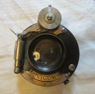 Antique Lens " Unicum ",  Bausch & Lomb Opt.  Co.  For Folding Wood Camera