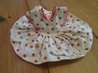 Vintage Cosmopolitan Ginger 8 Inch Doll Dress,  White And Red