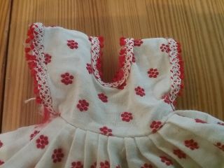 Vintage Cosmopolitan Ginger 8 inch Doll Dress,  White and Red 3