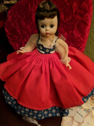 Vintage Madame Alexander Little Women " Jo " Doll,  Bent Knee Walker Doll C.  50 