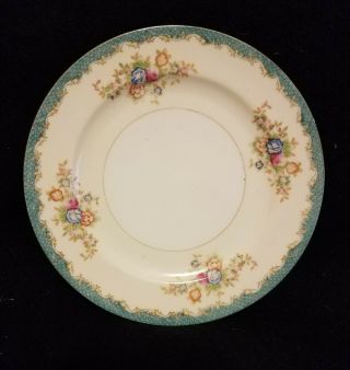 Vintage 7.  5 " Hira China Of Japan Bread And Butter Plate Floral Gold Trim