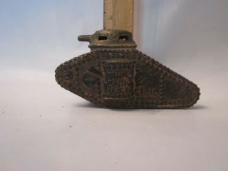 1918 Cast Iron Tank Bank Antique Military Still Williams Co.  Army Vehicle