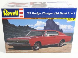 1967 ’67 Dodge Charger 426 Hemi Revell 1:24 2 In 1 Model Kit 85 - 7669