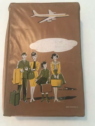 Vintage Remco 1960s Littlechap Doll Case Suitcase Trunk Family Airplane Brown